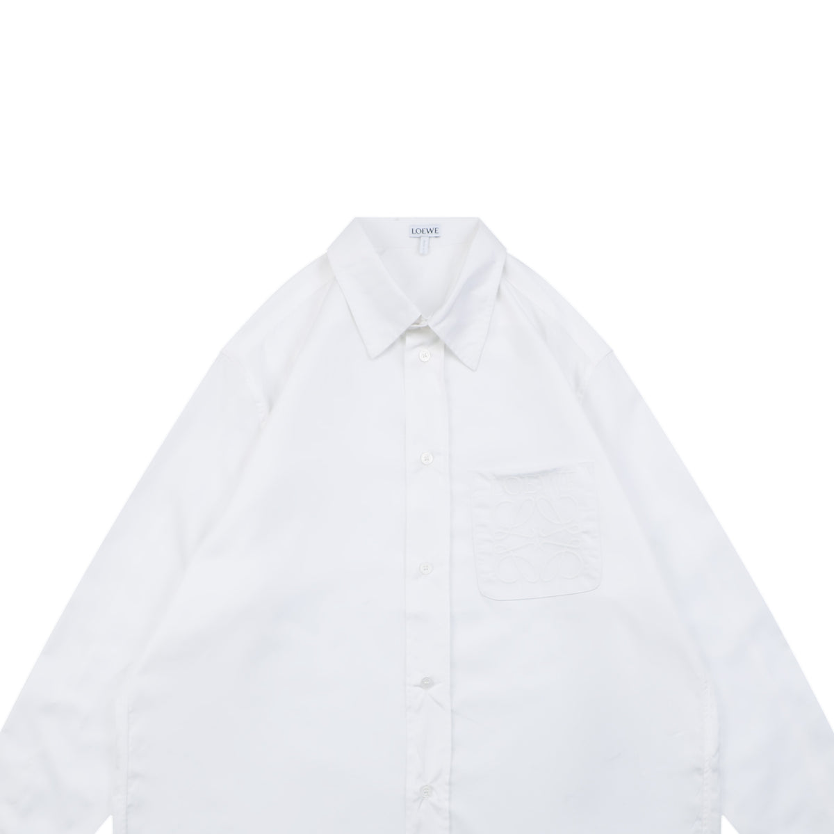 Loewe Tonal Anagram Jacquard Long Sleeve Oversized Shirt