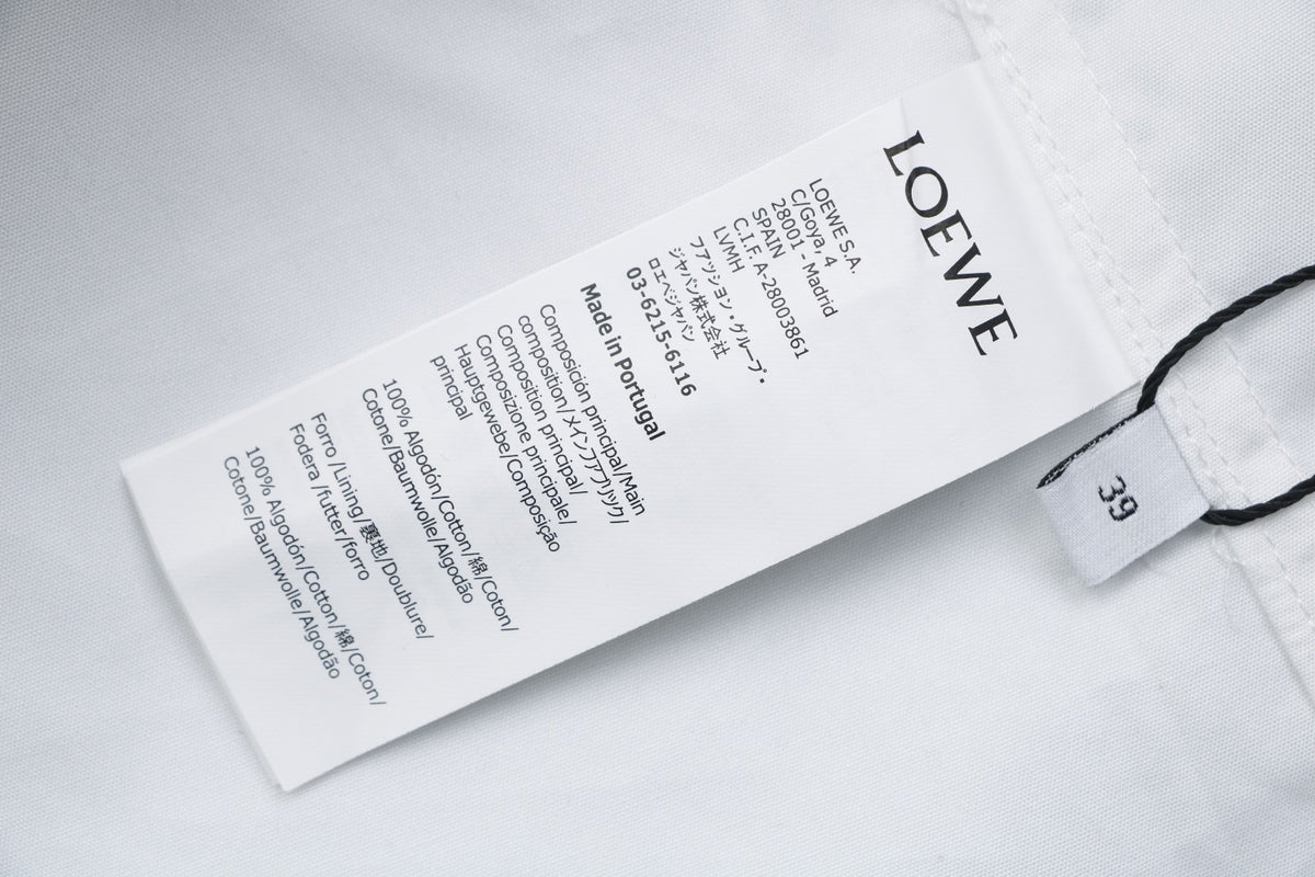 Loewe Tonal Anagram Jacquard Long Sleeve Oversized Shirt