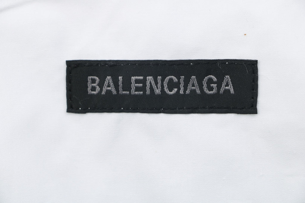 Balenciaga Double Lion Badge Long Sleeve Oversized Shirt