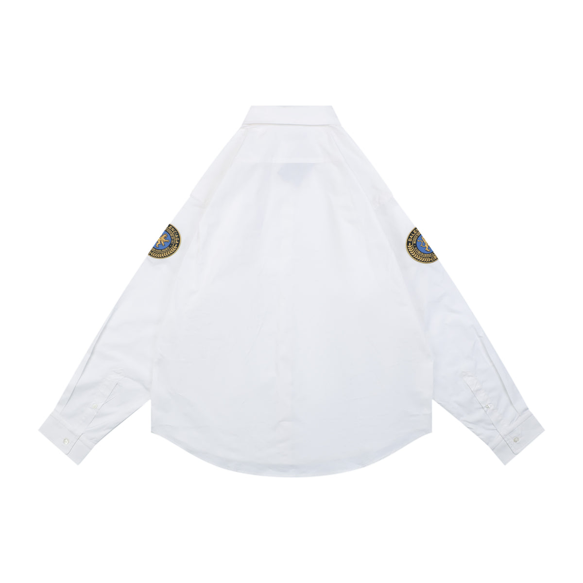 Balenciaga Double Lion Badge Long Sleeve Oversized Shirt