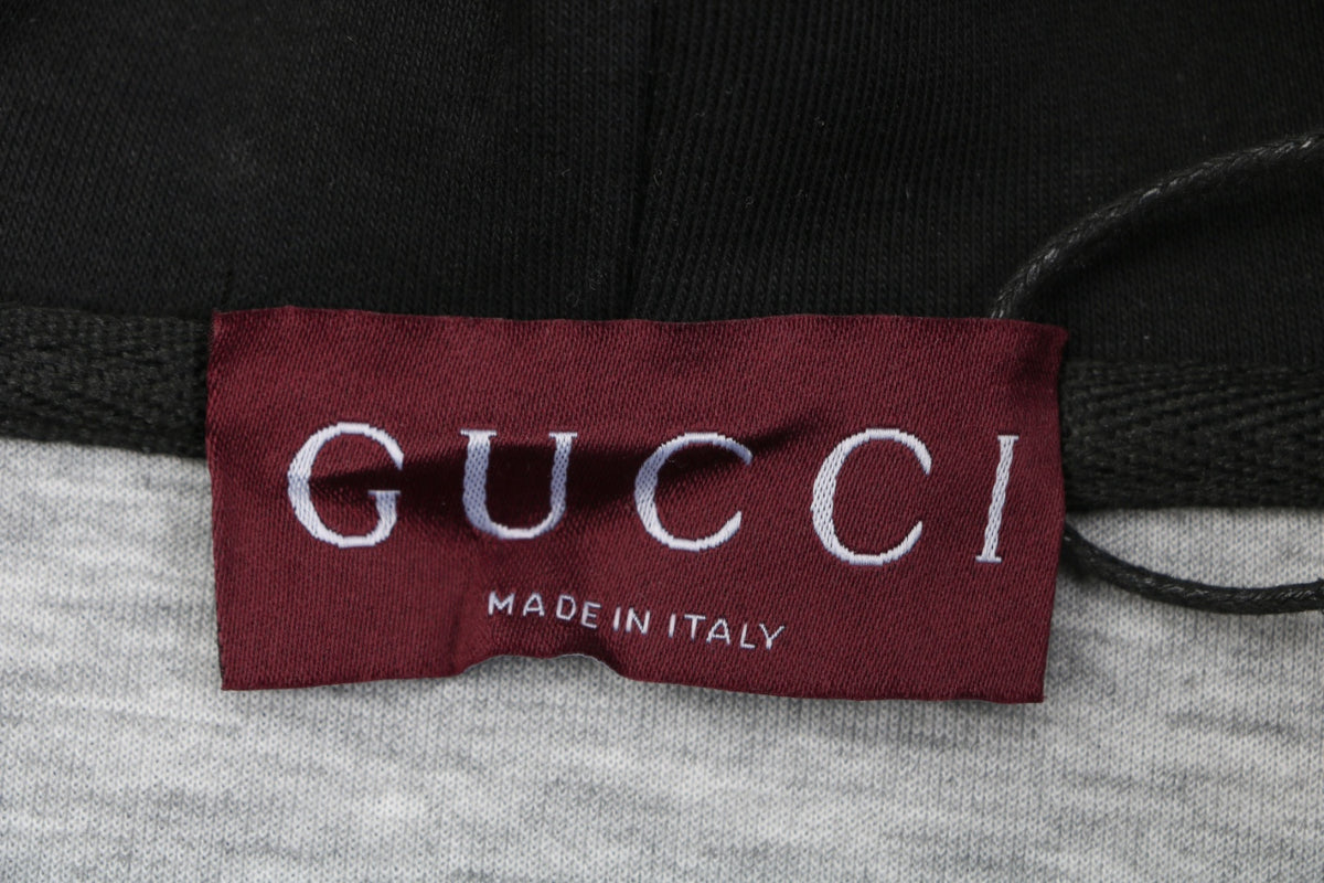 Gucci Tonal G Letter Patch Embroidered Zip-Up Oversized Hoodie