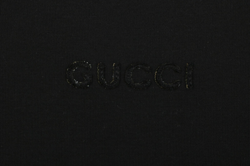Gucci Tonal G Letter Patch Embroidered Zip-Up Oversized Hoodie