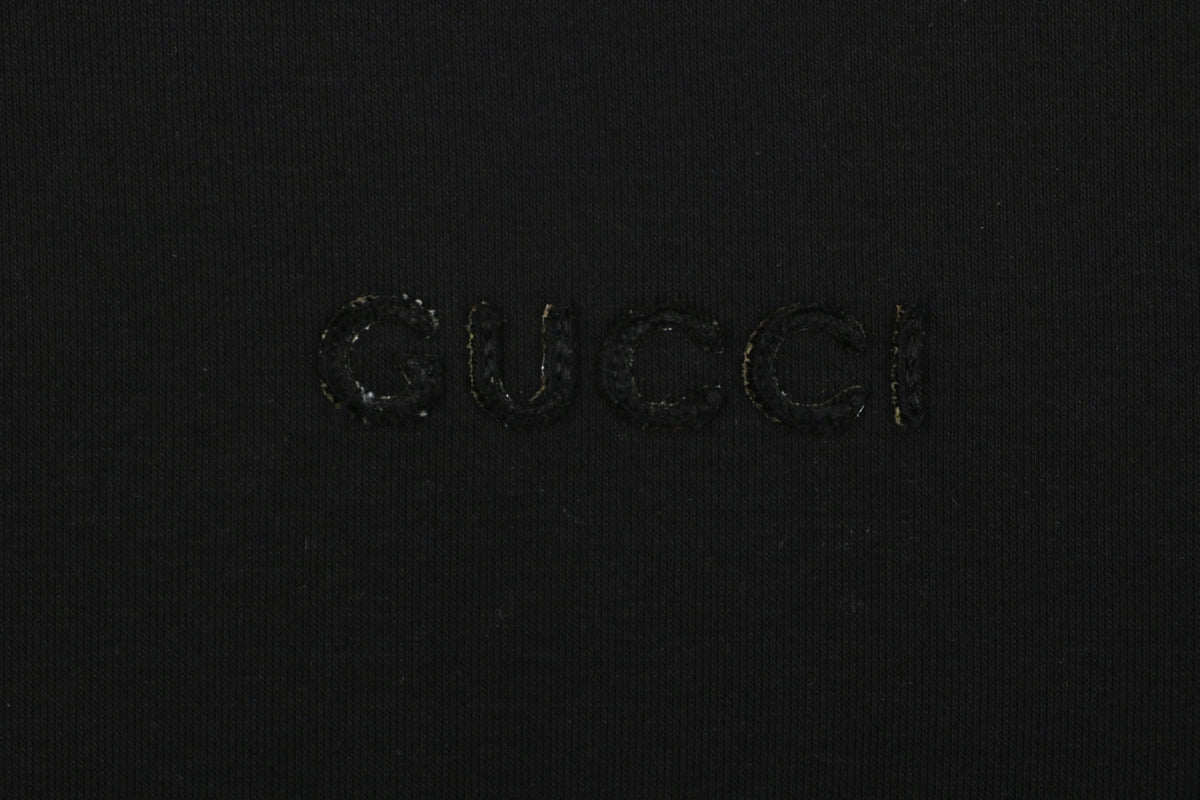 Gucci Tonal G Letter Patch Embroidered Zip-Up Oversized Hoodie