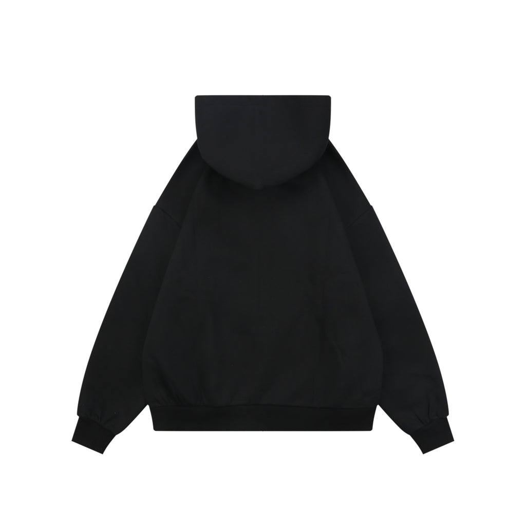 Gucci Tonal G Letter Patch Embroidered Zip-Up Oversized Hoodie