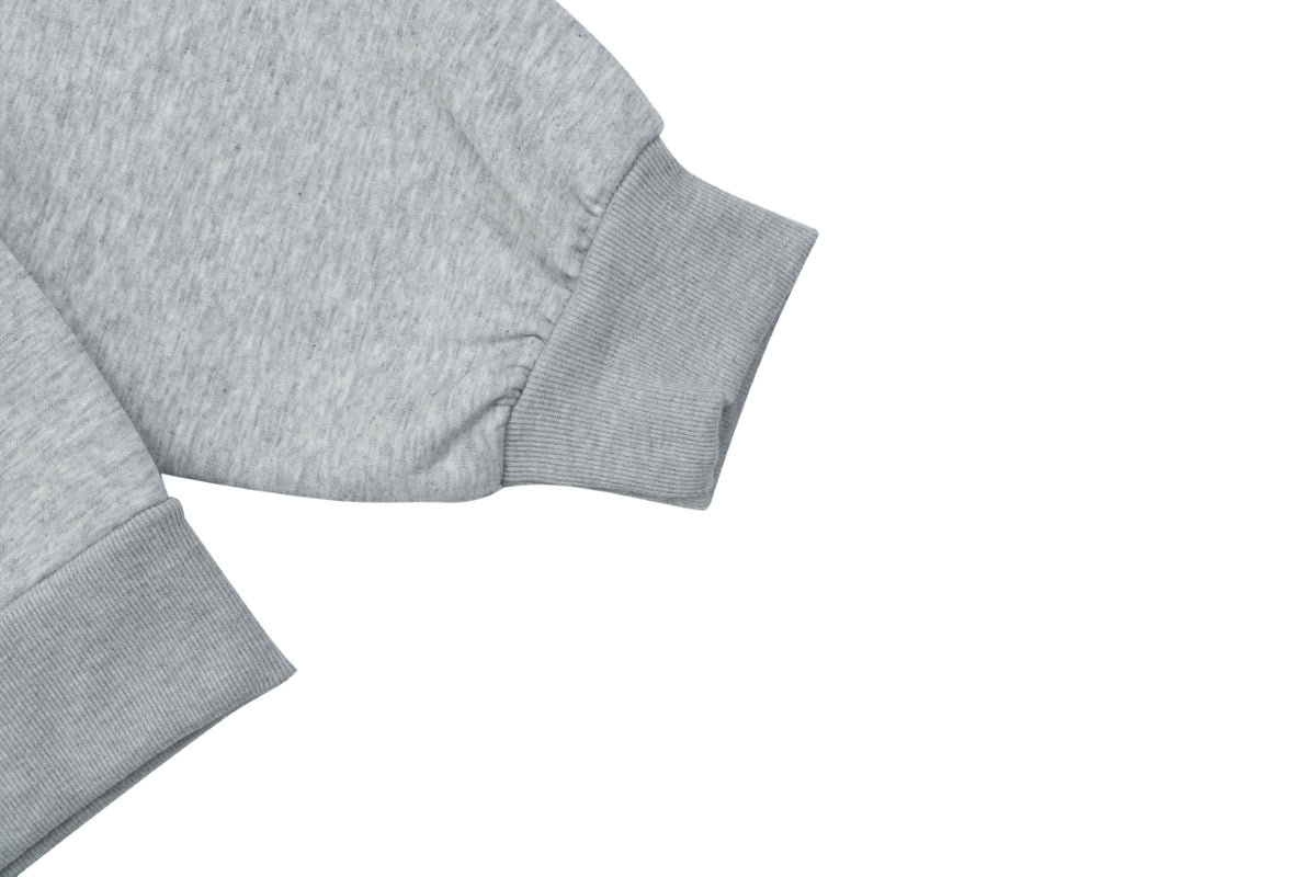 Gucci Tonal G Letter Patch Embroidered Zip-Up Oversized Hoodie — Grey