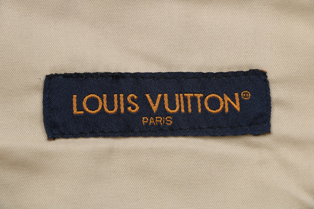Louis Vuitton Hand-Painted Monogram Stitch Embroidered Straight-Leg Denim Trousers