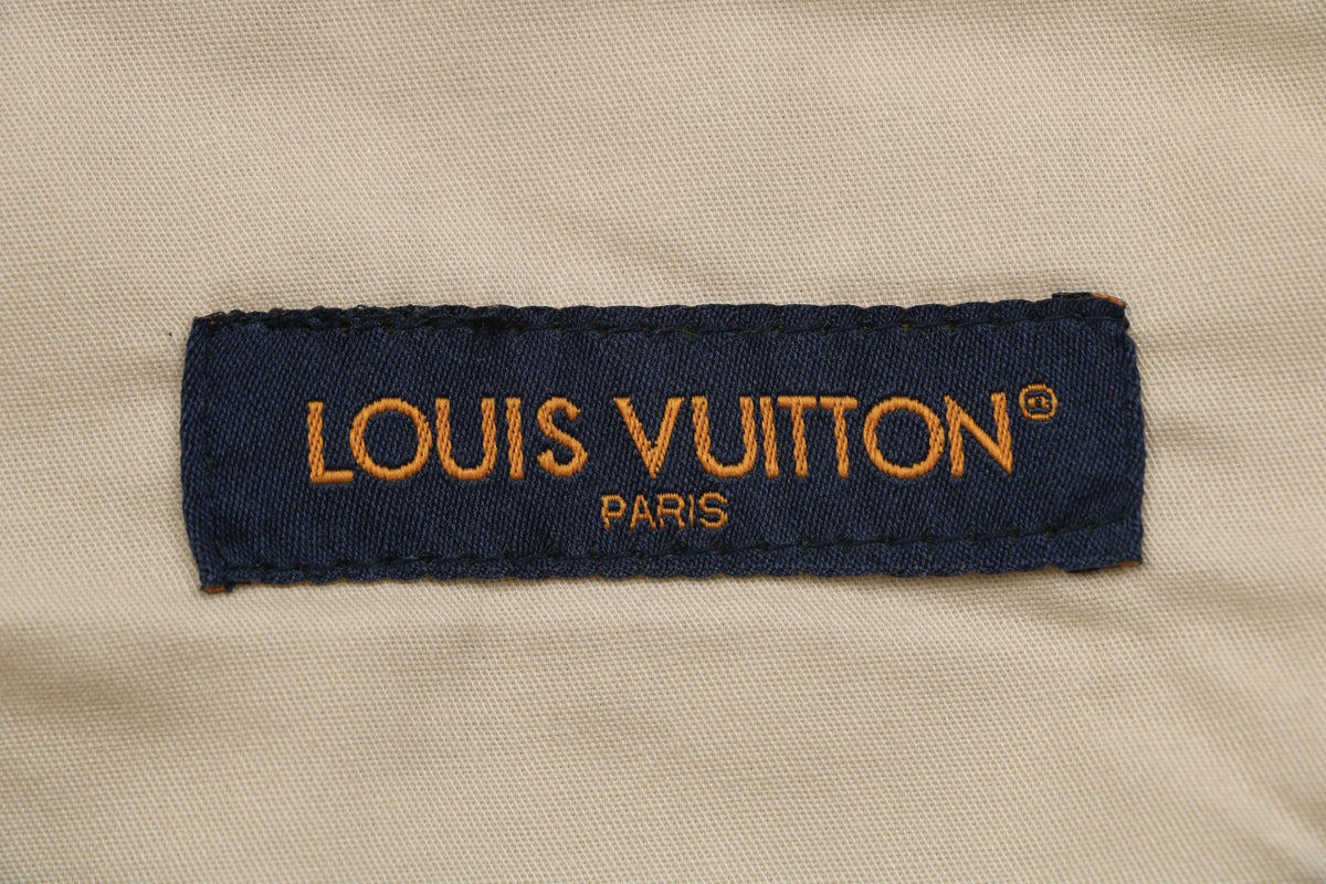 Louis Vuitton Hand-Painted Monogram Stitch Embroidered Straight-Leg Denim Trousers