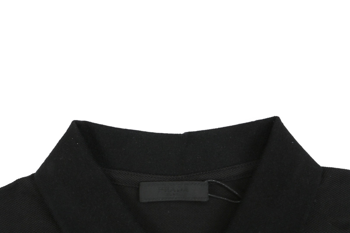 Prada Gold Triangle Logo Piqué Short Sleeve Polo Shirt