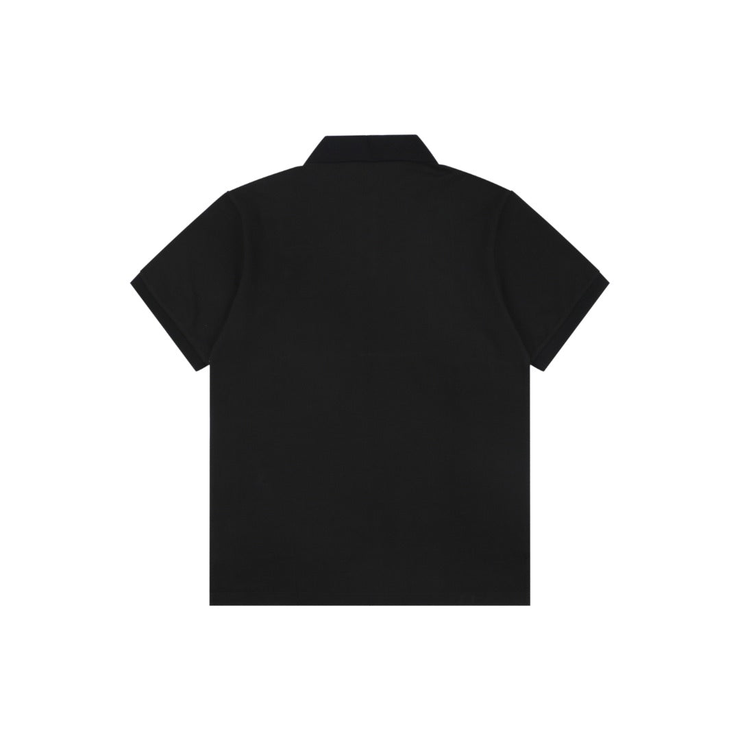 Prada Gold Triangle Logo Piqué Short Sleeve Polo Shirt