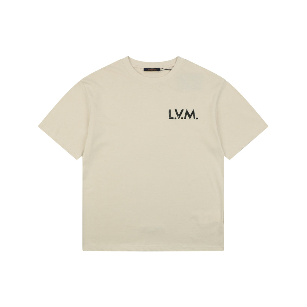 Louis Vuitton L.V.M. Wordmark Leather Patch Label Oversized Short Sleeve Tee