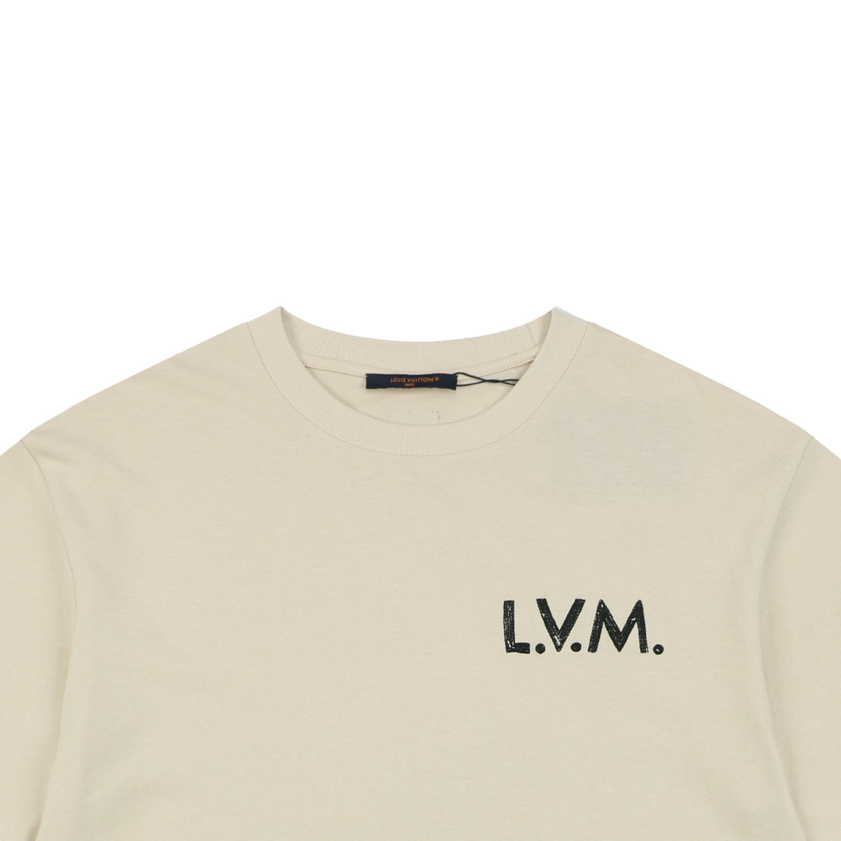 Louis Vuitton L.V.M. Wordmark Leather Patch Label Oversized Short Sleeve Tee
