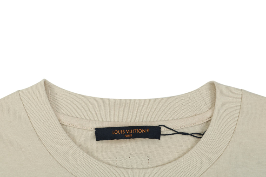 Louis Vuitton L.V.M. Wordmark Leather Patch Label Oversized Short Sleeve Tee