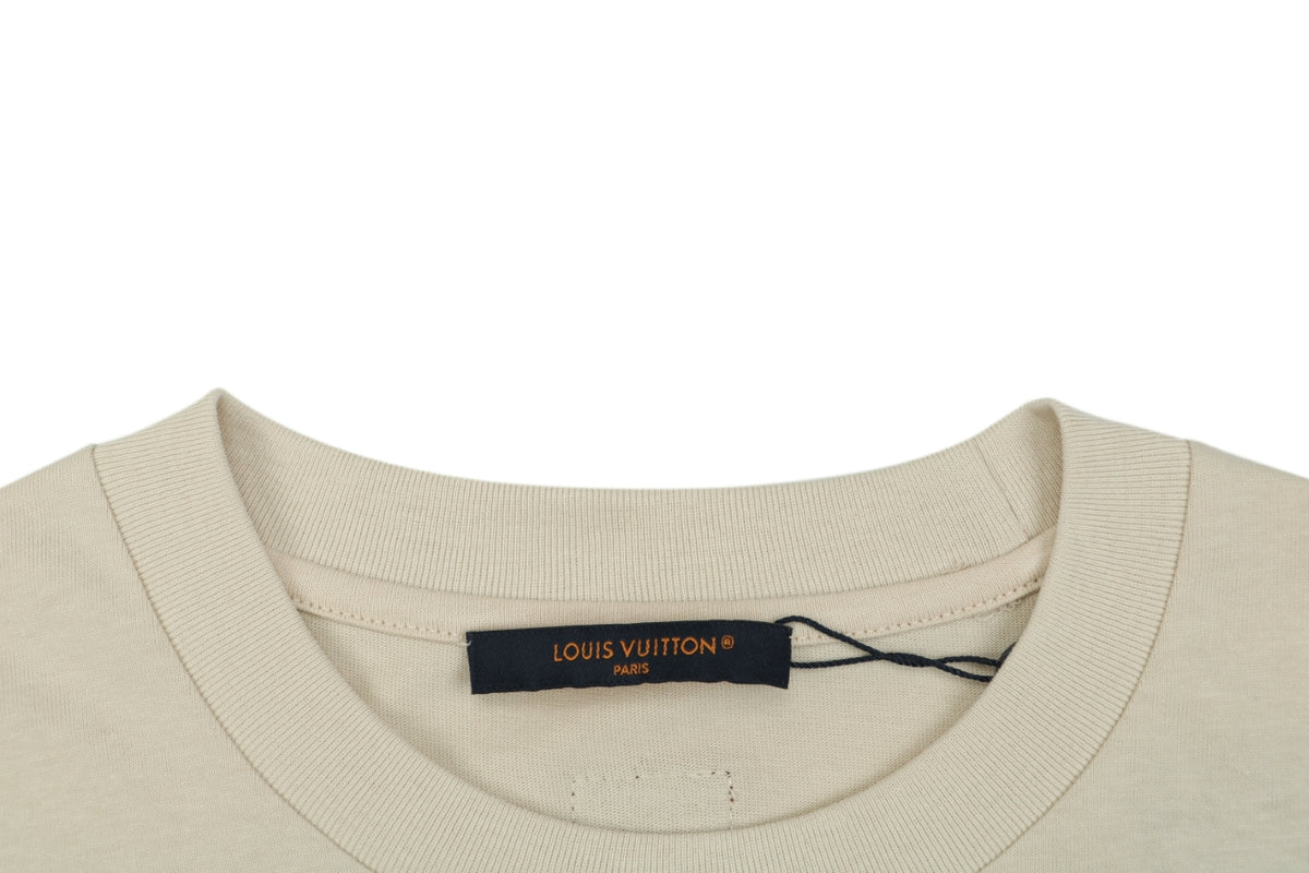 Louis Vuitton L.V.M. Wordmark Leather Patch Label Oversized Short Sleeve Tee