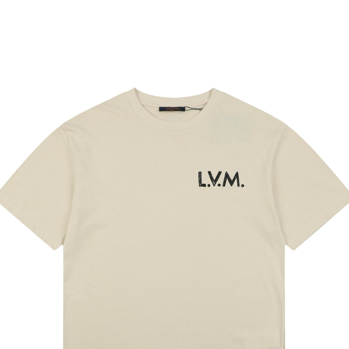 Louis Vuitton L.V.M. Wordmark Leather Patch Label Oversized Short Sleeve Tee