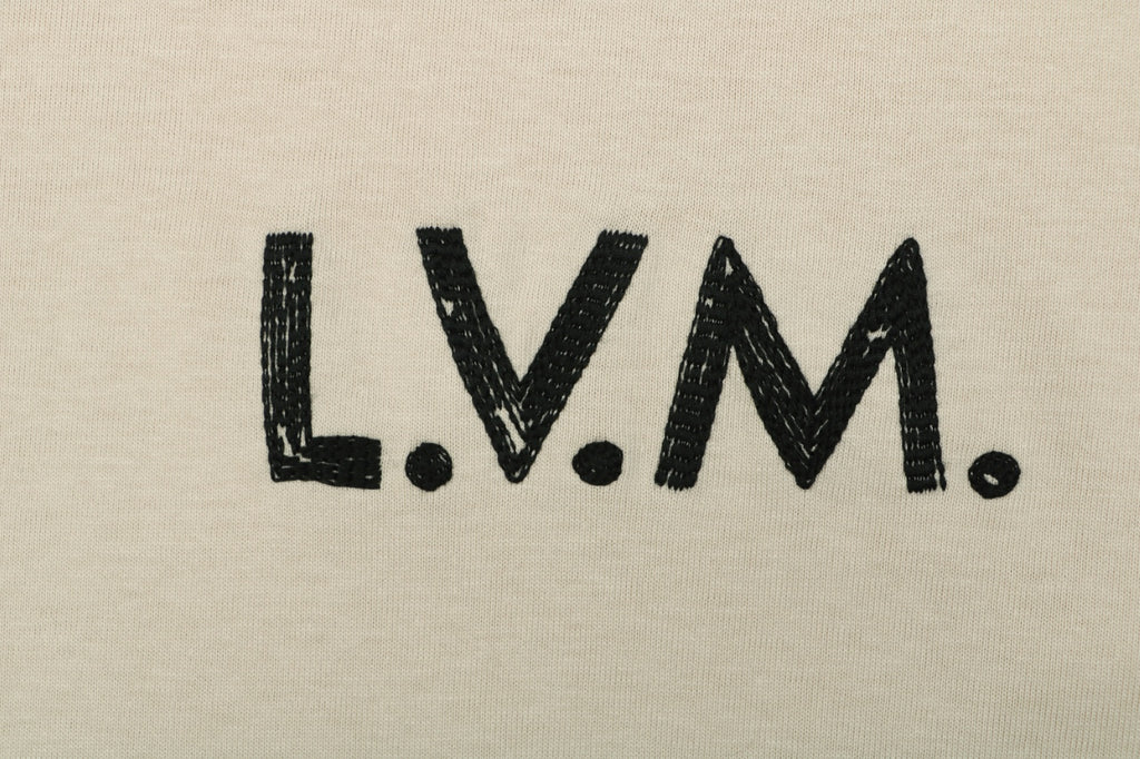 Louis Vuitton L.V.M. Wordmark Leather Patch Label Oversized Short Sleeve Tee
