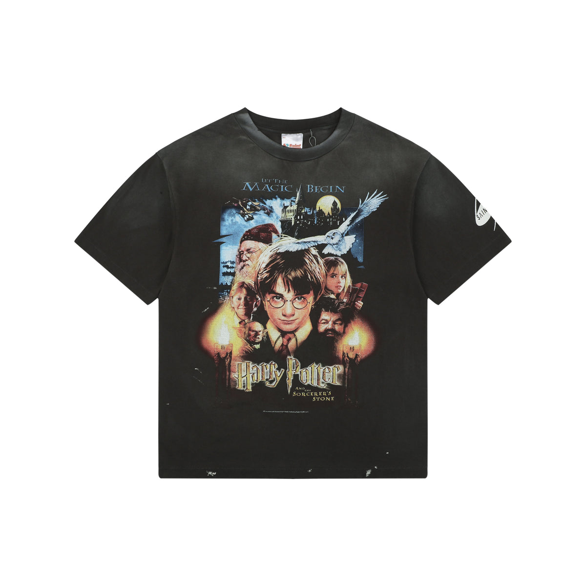 Saint Michael Harry Potter & The Sorcerer's Stone Movie Poster Print Oversized Short Sleeve Tee