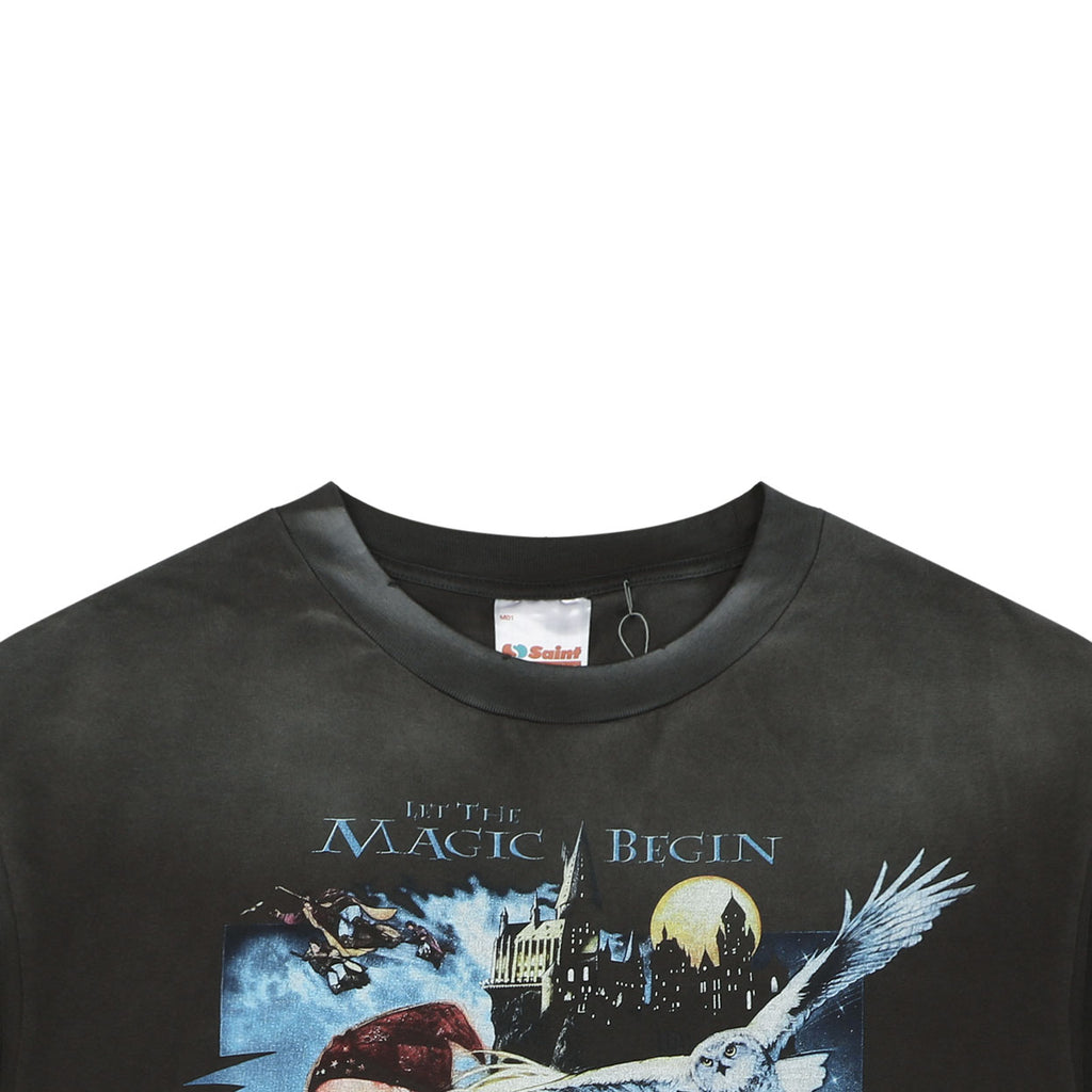 Saint Michael Harry Potter & The Sorcerer's Stone Movie Poster Print Oversized Short Sleeve Tee