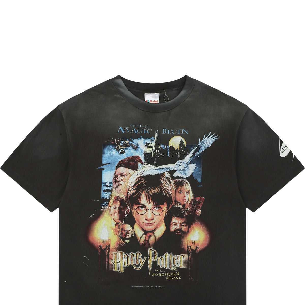 Saint Michael Harry Potter & The Sorcerer's Stone Movie Poster Print Oversized Short Sleeve Tee