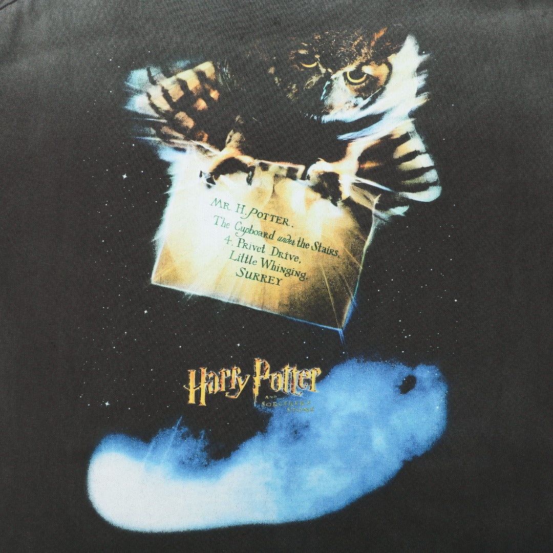 Saint Michael Harry Potter Hogwarts Castle & Hedwig Double-Sided Print Oversized Short Sleeve Tee