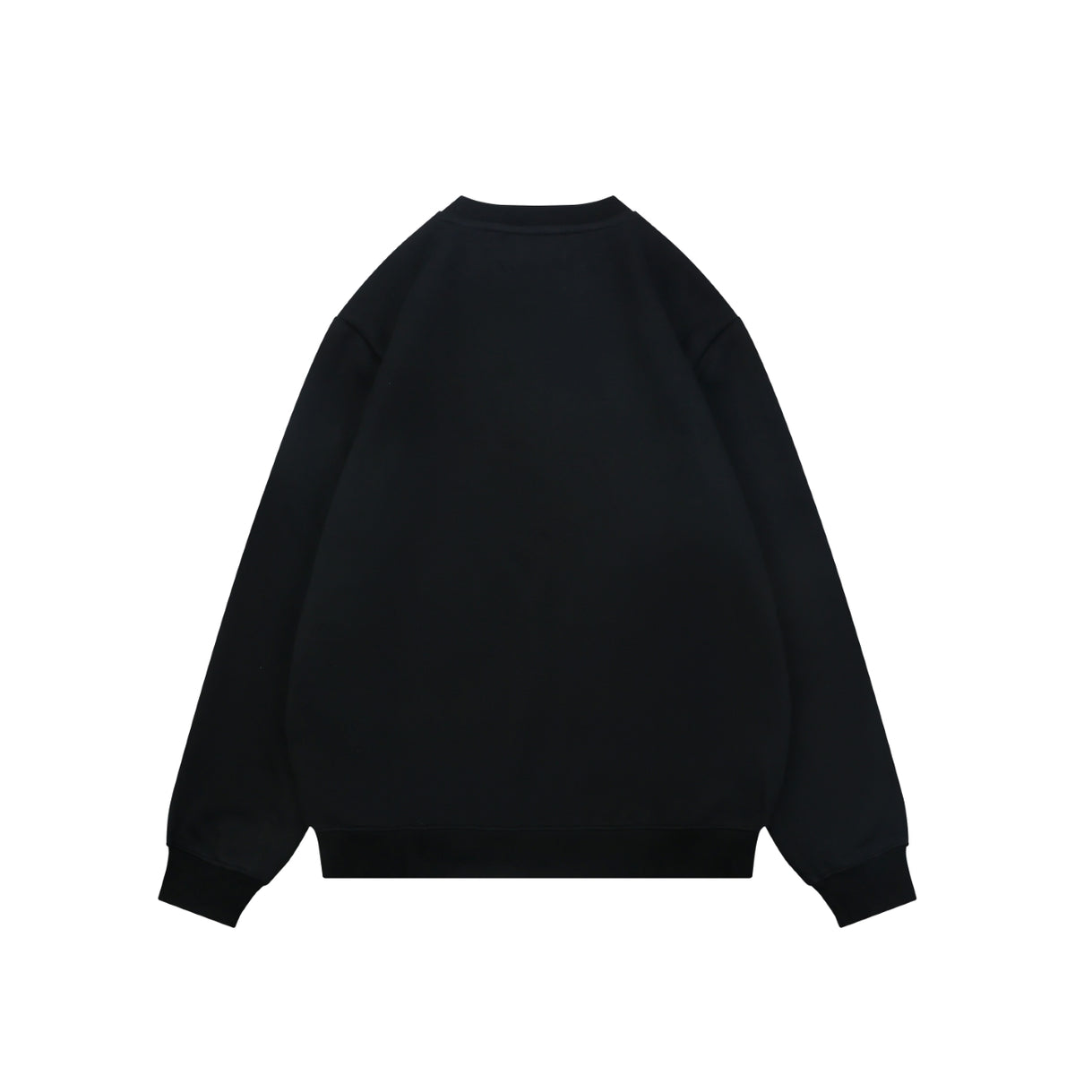 Prada Nylon Patch Triangle Logo Crewneck Sweatshirt Black