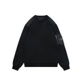 Prada Sleeve Zip Pocket Triangle Logo Crewneck Sweatshirt Black