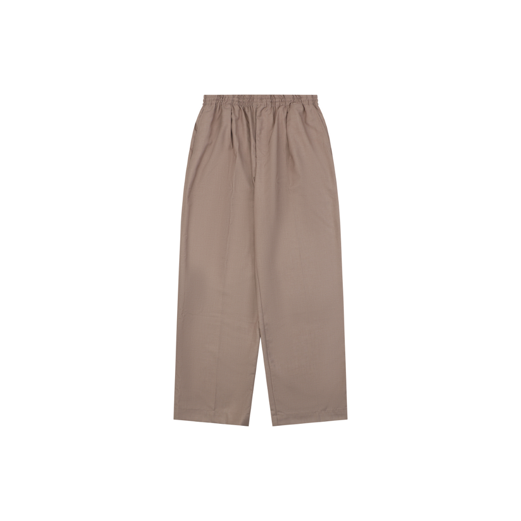 Louis Vuitton Tonal Monogram Jacquard Wool Straight-Leg Trousers Taupe