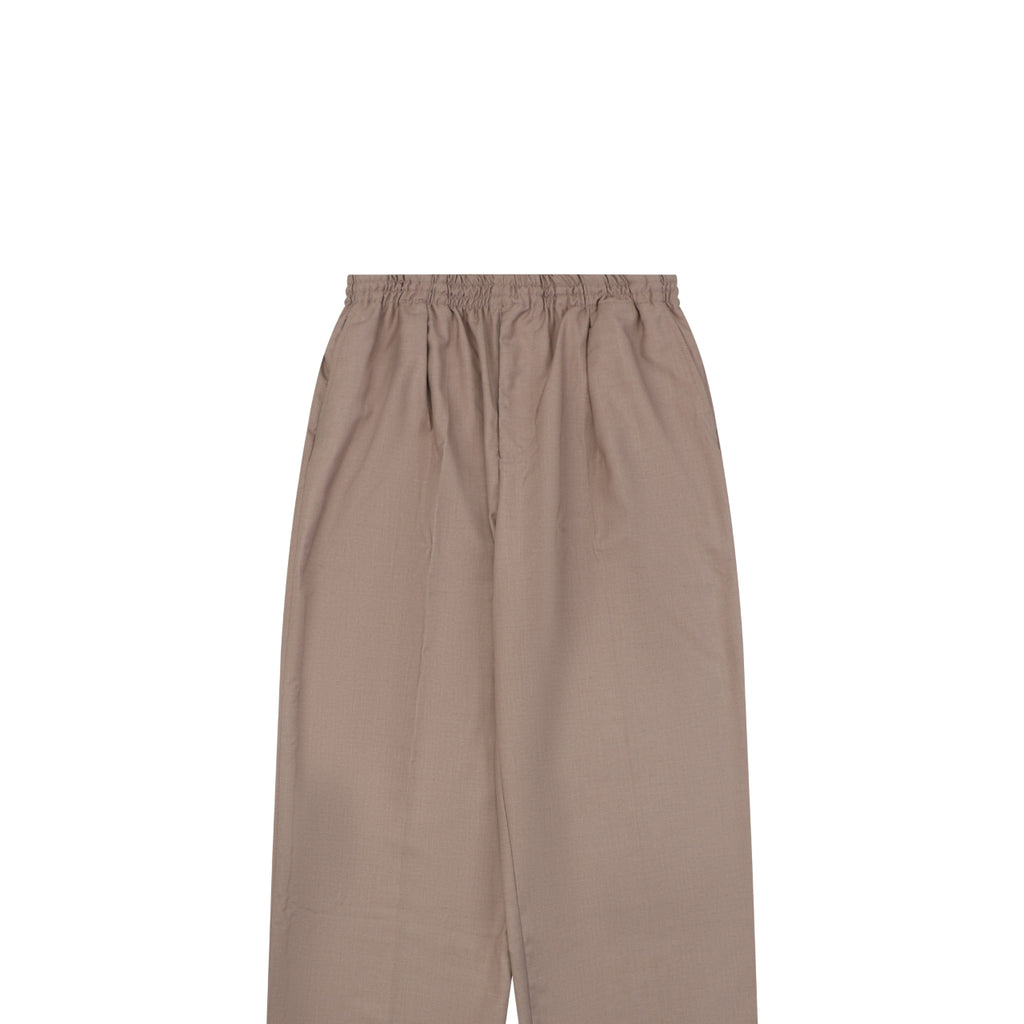 Louis Vuitton Tonal Monogram Jacquard Wool Straight-Leg Trousers Taupe