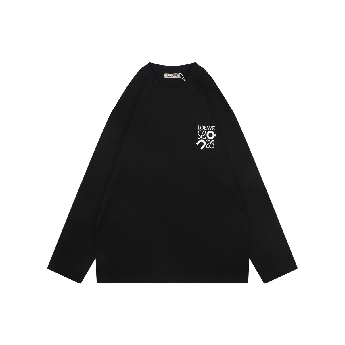 Loewe ON Anagram Flower Print Long Sleeve Tee White