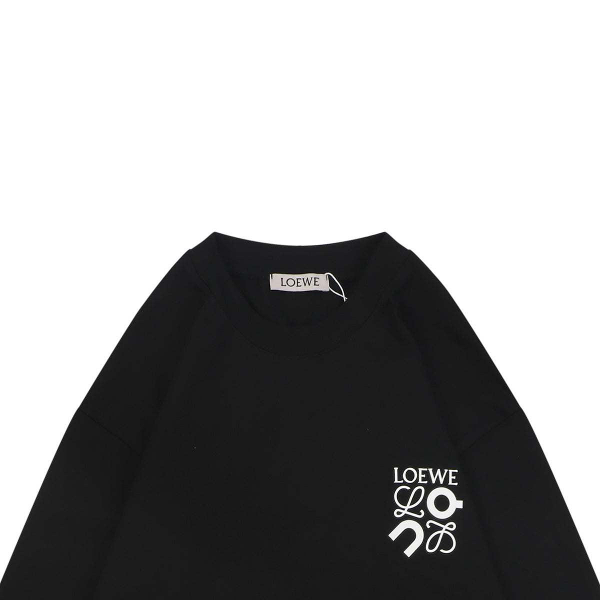 Loewe ON Anagram Flower Print Long Sleeve Tee White