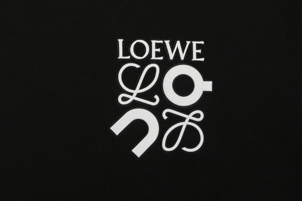 Loewe ON Anagram Flower Print Long Sleeve Tee White