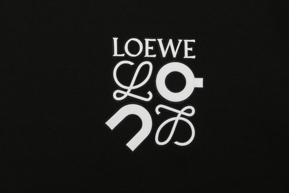 Loewe ON Anagram Flower Print Long Sleeve Tee White