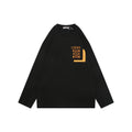 Loewe Border Anagram Embroidered Long Sleeve Tee Black
