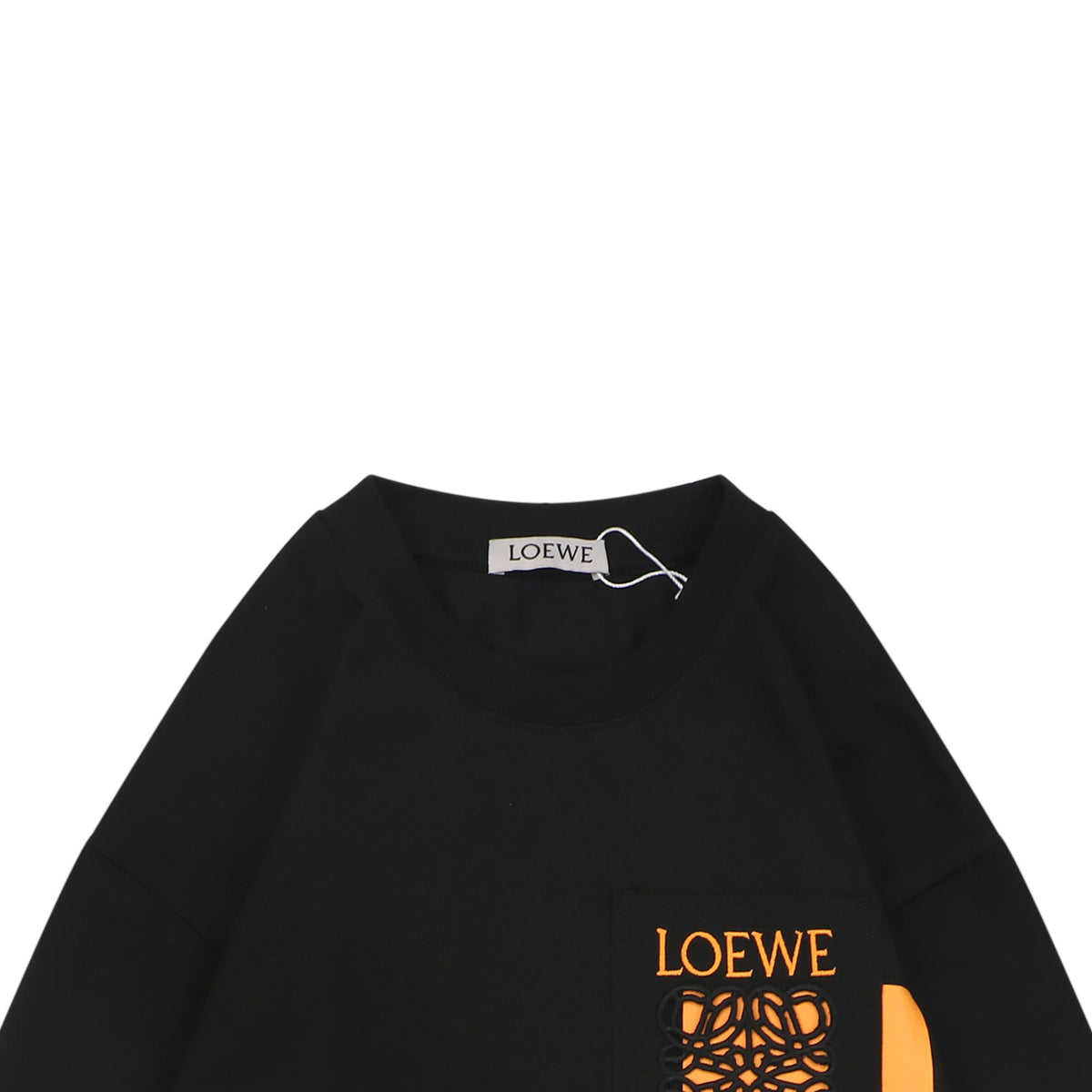 Loewe Border Anagram Embroidered Long Sleeve Tee Black