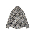 Burberry Diagonal House Check Long Sleeve Shirt Grey Taupe