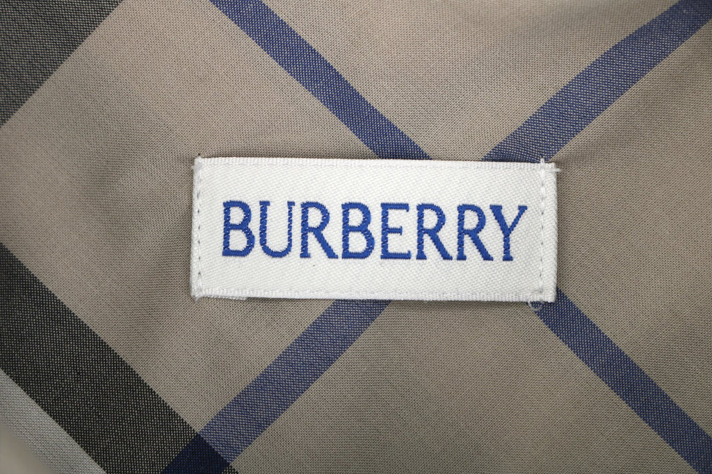 Burberry Diagonal House Check Long Sleeve Shirt Grey Taupe