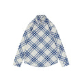 Burberry Diagonal House Check Long Sleeve Shirt Blue White