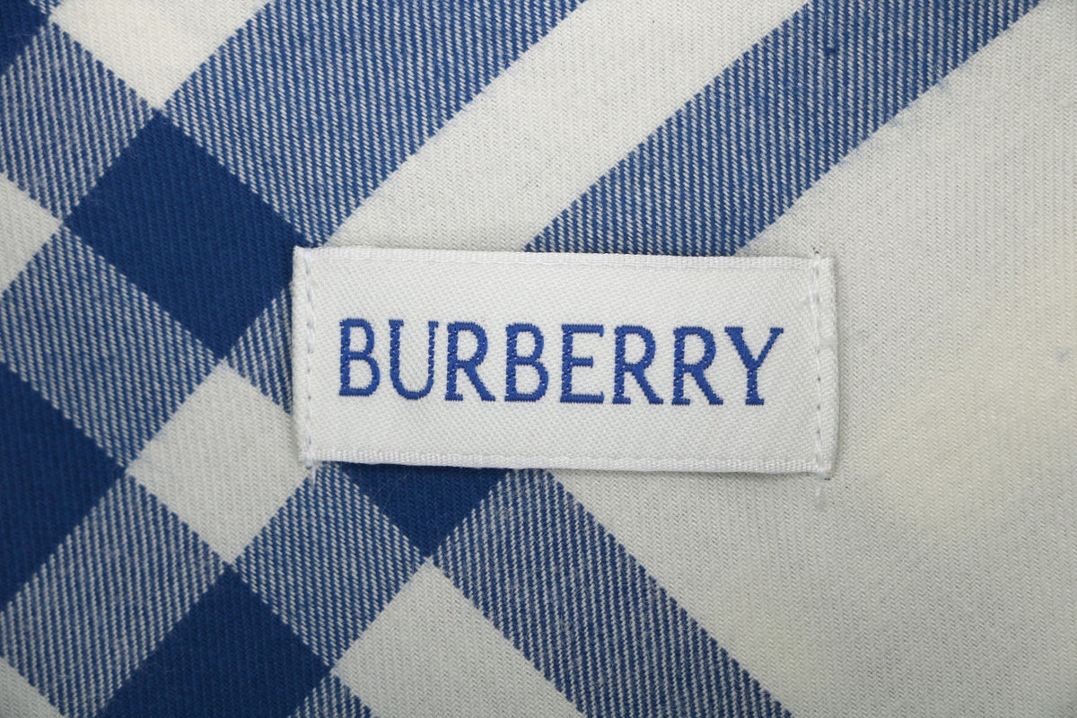 Burberry Diagonal House Check Long Sleeve Shirt Blue White