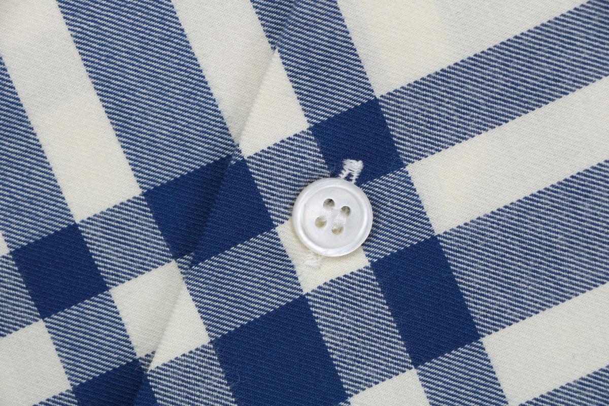 Burberry Diagonal House Check Long Sleeve Shirt Blue White