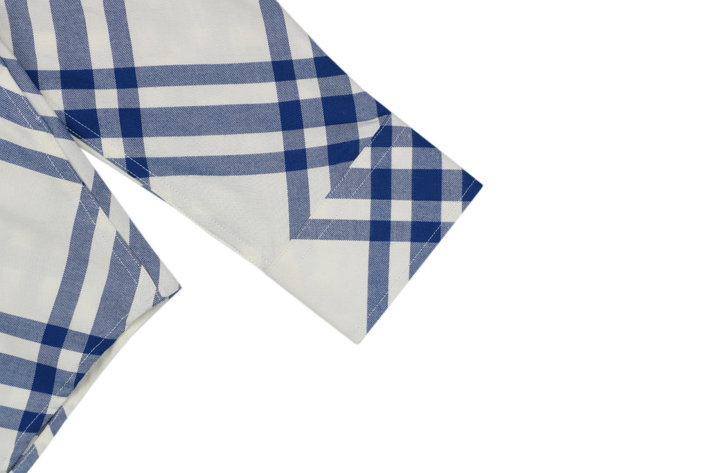Burberry Diagonal House Check Long Sleeve Shirt Blue White