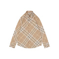 Burberry Diagonal House Check Long Sleeve Shirt Light Camel