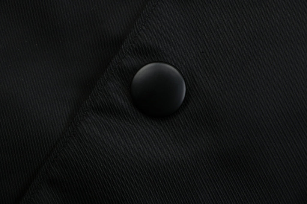 Prada Black Nylon Shirt Jacket with Pocket Triangle Logo and Button Closure