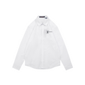 Louis Vuitton White Monogram Signature Lettering Long-Sleeve Shirt