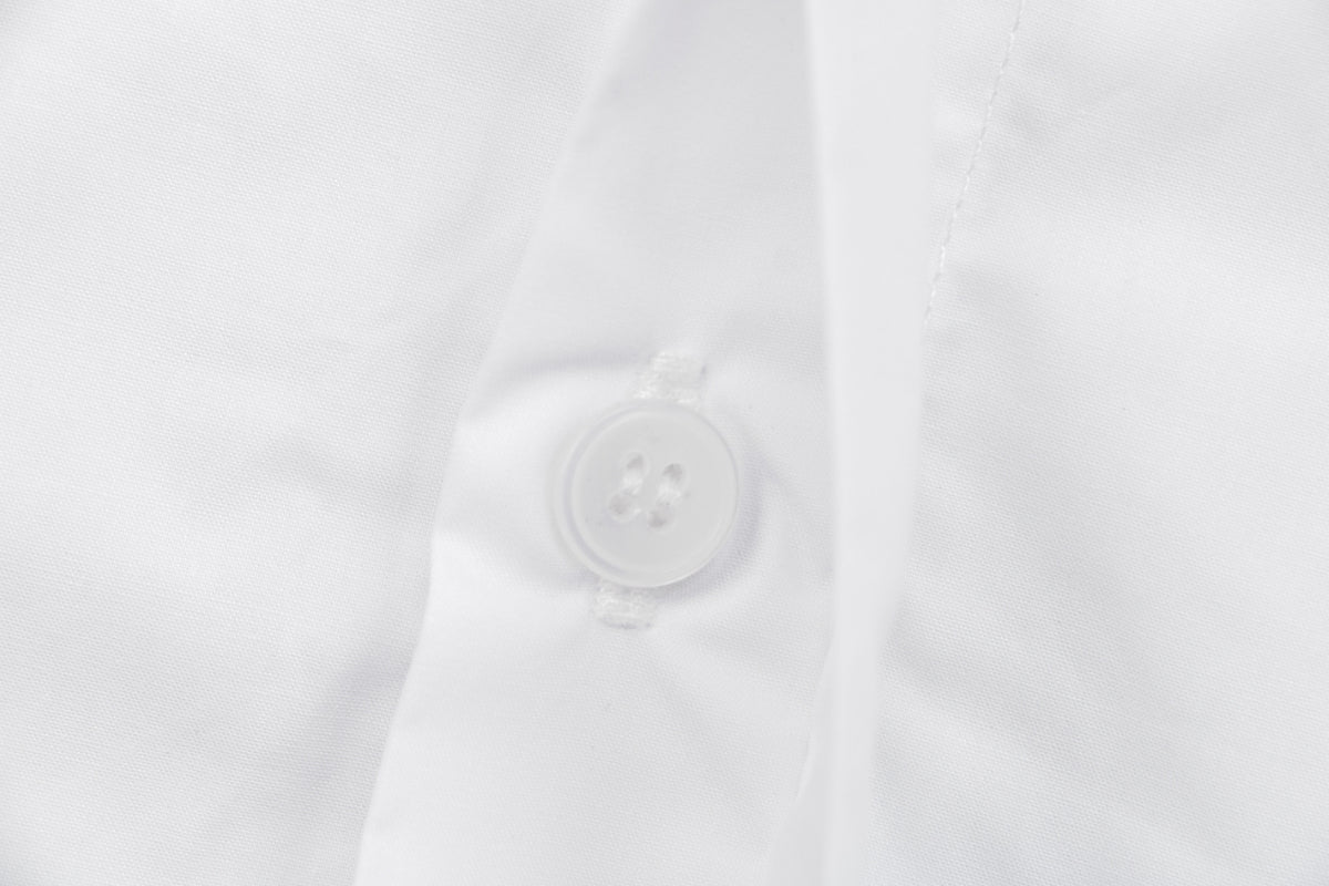Louis Vuitton White Monogram Signature Lettering Long-Sleeve Shirt