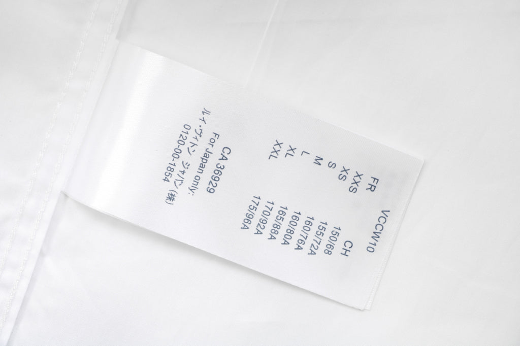 Louis Vuitton White Monogram Signature Lettering Long-Sleeve Shirt