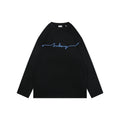 Burberry Black B Signature Rope Embroidered Long-Sleeve Top