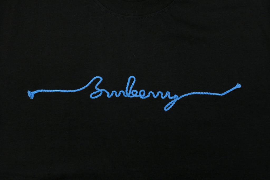 Burberry Black B Signature Rope Embroidered Long-Sleeve Top
