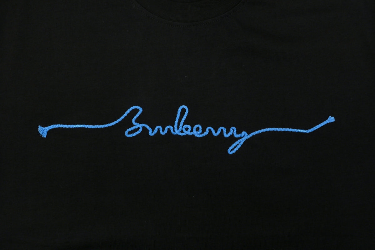 Burberry Black B Signature Rope Embroidered Long-Sleeve Top