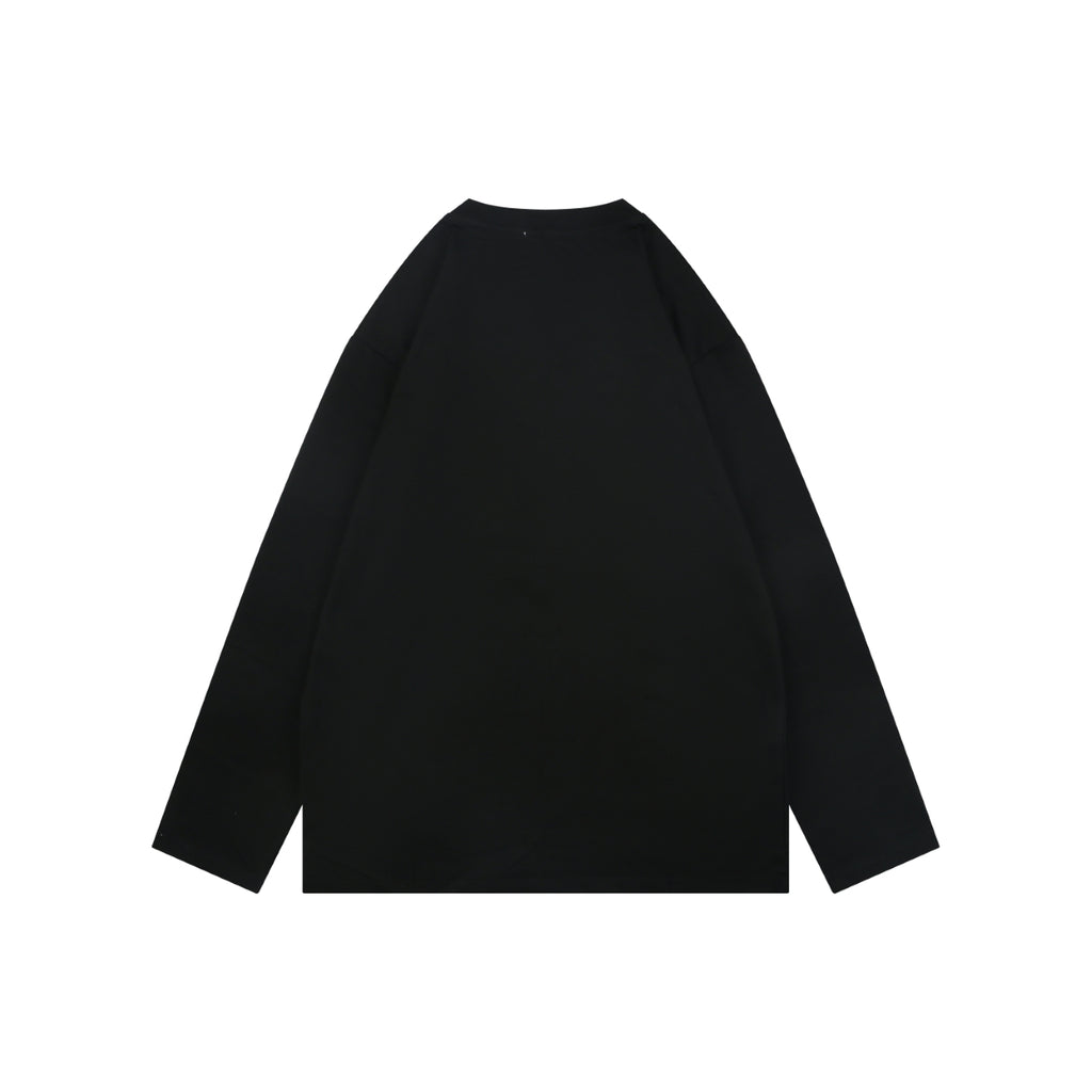 Burberry Black B Signature Rope Embroidered Long-Sleeve Top