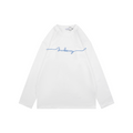 Burberry White B Signature Rope Embroidered Long-Sleeve Top