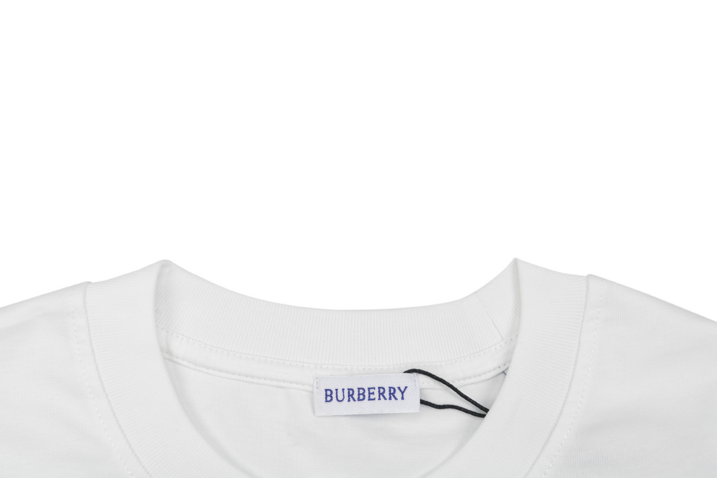 Burberry White B Signature Rope Embroidered Long-Sleeve Top